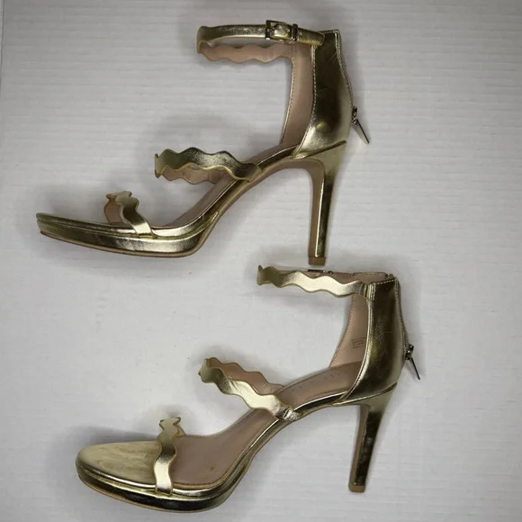 Kelly & Katie Metallic Gold Heels - Picture 3 of 5